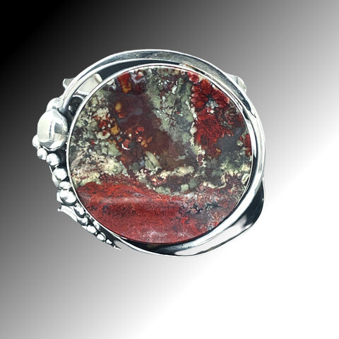 Jasper Silver Cuff Bracelet