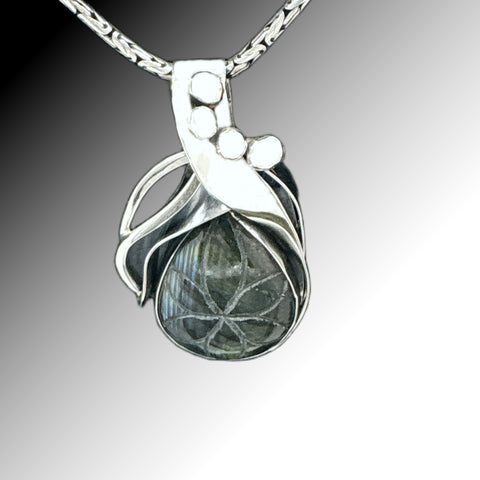 Labradorite Silver Pendant