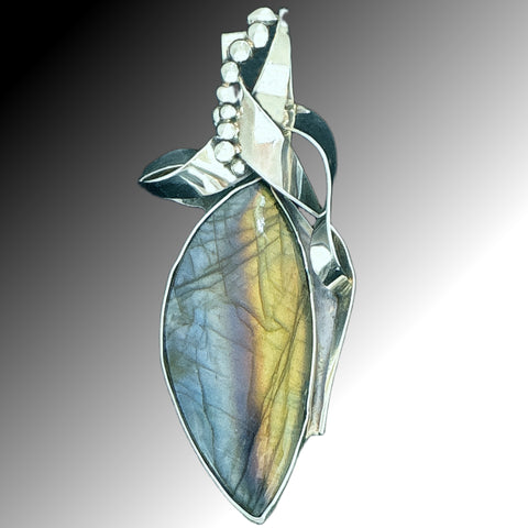 Labradorite Silver Pendant