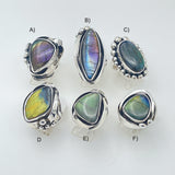 Labradorite Silver Rings