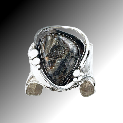Mojave Stone Silver Cuff Bracelet