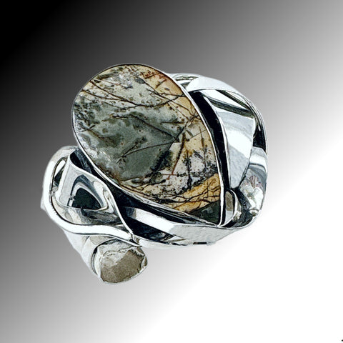 Jasper Silver Cuff Bracelet