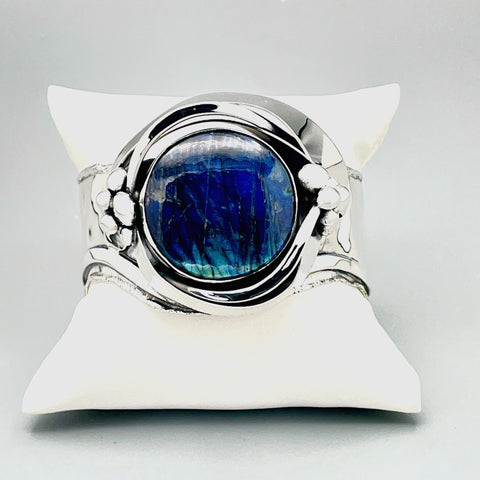 Labradorite Silver Cuff Bracelet