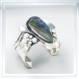 Labradorite Silver Cuff Bracelet