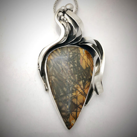 Red River Jasper Silver Pendant